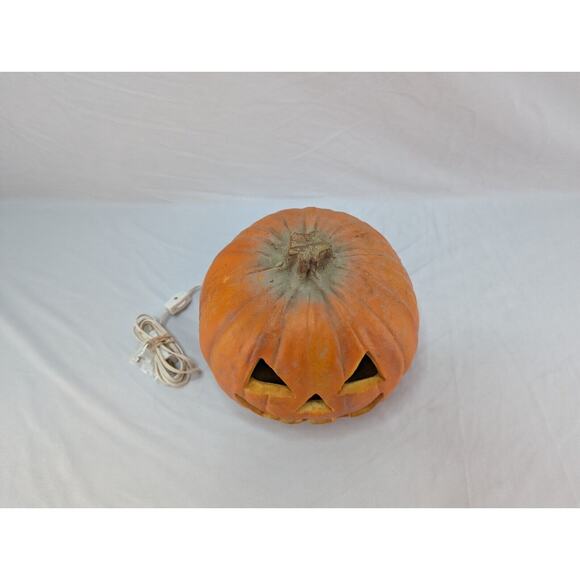1993 Trendmasters Halloween Foam Blow Mold Pumpkin Jack O Lantern 10" - Picture 3 of 12